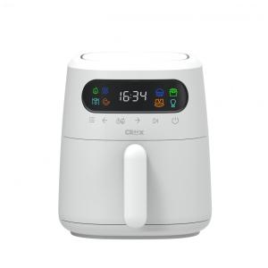 Fritadeira Elétrica Air Fryer 3L com Tecnologia TurboCrisp, Controle de Temperatura e Desligamento Automático, 110V 1300W, CRUX, Branca