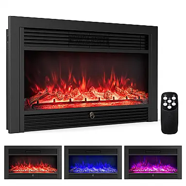 Lareira Elétrica Costway 91x53cm 1500W