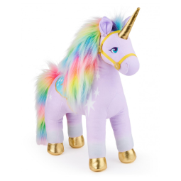 Unicórnio de Pelúcia 38 cm com Detalhes Autênticos para Crianças de 4 Anos ou Mais, Academia Unicórnio, 6067475, Colorido