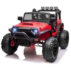 Carro, Carrinho Elétrico 2 Assentos 12V, com Controle Remoto e 3 Velocidades, TOBBI, Vermelho