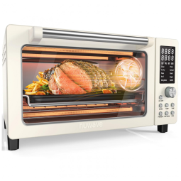 Forno Elétrico 12 em 1 com Capacidade de 19L, Material de Aço Inoxidável e Tela LCD, 110V 1800W, Nuwave, Creme