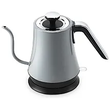 Chaleira Elétrica 1L com Desligamento Automático e Proteção de Fervura, 110V 1000W, Podxco, Cinza
