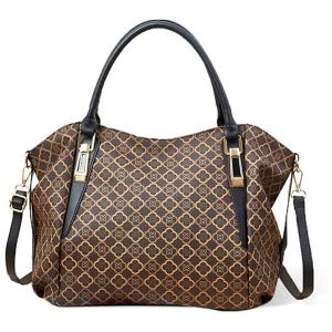 ELDA Bolsa Femina de Ombro em Couro com Alças Removíveis, Marrom