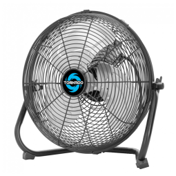 Ventilador de Piso Metal 30,48 cm Tornado Preto 3 Velocidades Alta Vazão 1650 CFM Inclinação 120° Modelo HI-FAN-12HVFF-1P-HEX2, 110V