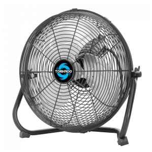 Ventilador de Piso Metal 30,48 cm Tornado Preto 3 Velocidades Alta Vazão 1650 CFM Inclinação 120° Modelo HI-FAN-12HVFF-1P-HEX2, 110V