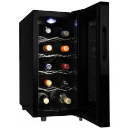 Koolatron Wine Fridge - Adega para Vinhos com 10 Garrafas, Armário para Champanhe, Vinho Tinto e Branco, Celler Termoelétrico Independente