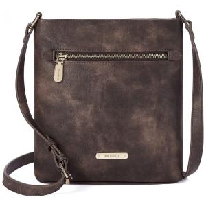 Bolsa de Ombro Feminina de Couro Sintético, BOSTANTEN, Marrom