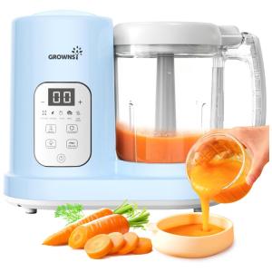 Processador de Alimentos para Bebês Capacidade 400 mL Controle Digital, GROWNSY, Branco