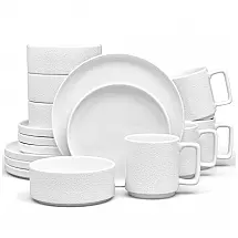 Aparelho de Jantar para Todas as Ocasiões, Elegância e Sofisticação para Sua Mesa com 16 Peças, Formato Redondo e Material de Porcelana