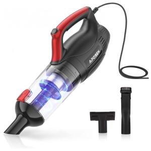 APOSEN Aspirador de Pó com Fio Depósito de 500 mL 16KPA 500W, Vermelho