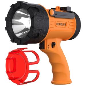 Lanterna 2000LM com USB, 3 Modos de Luz, á Prova D IP67, 18W, Amarela, YIERBLUE yiff 03, Amarelo