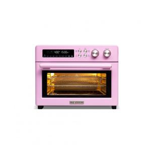 Forno de Convecção 10 em 1, 24,8L com Função Air Fryer, Livro de Receitas e Aquecimento Infravermelho, 1750W, Val Cucina Retrô, Rosa