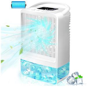 Climatizador de Ar Portátil de Mesa, 3 Velocidades, EEIEER, Branco