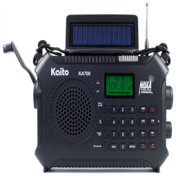 Rádio AM, FM, NOAA Recarregável Manivela Solar Bluetooth Gravador MP3 Lanterna Porta USB