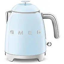 50s Mini Chaleira Elétrica 800 mL Aço Inoxidável 1400W, Pastel, 220v, SMEG KLF05, Azul