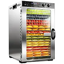 Desidratador de Alimentos Gottinfurt Prata 18 Bandejas 1100W Controle Digital Timer 48h
