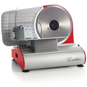 Fatiador de Frios Elétrico, Lâmina de Aço Inoxidável, 200W, 110v, EXCALIBUR EHSP75R, Vermelho