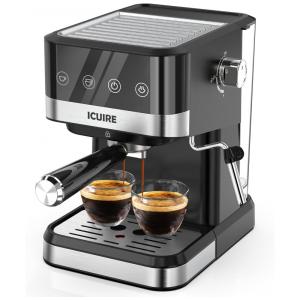Máquina de Café Expresso 20 Bar 1,5L de Capacidade ICUIRE com Vaporizador Aço Inoxidável 1050W 110V