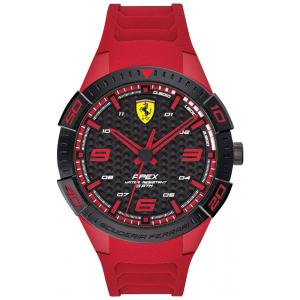 Relógio de quartzo APEX masculino da com pulseira de silicone, 20,5 Modelo, FERRARI 0830664, Vermelho