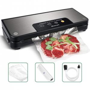 Seladora a Vácuo Blusmart, Automática, Aço Inox, Seco, Úmido, Kit Inicial, Preto 110V