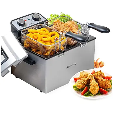 Fritadeira Elétrica Profissional 4L, Aço