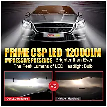 Lâmpada Automotiva Para Farol Ultra LED, 12000lm 6K Frio, DRAGON BEAM H11H8,H9, Branco