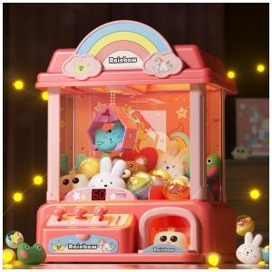 DOLIVE Claw Machine para Crianças, Mini Máquina de Garra Unicórnio Rosa, Jogo Eletrônico com Música para Idade 4 a 10+