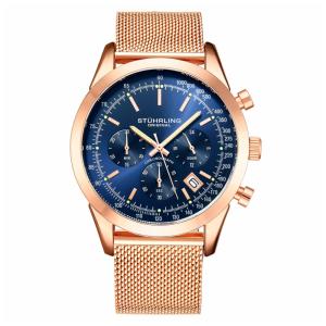 Relgio de Pulso Crongrafo H975SS 44mm Azul e Rosa Stuhrling