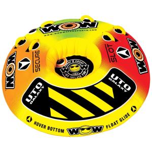 Boia Rebocável Inflável Para 2 Pessoas, Resistente, WOW SPORTS, Amarelo