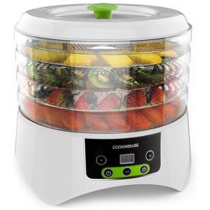 Desidratador de Alimentos com 4 Bandejas e Controle Digital 400W, Branca, 110v, COOKS CLUB USA, Branco