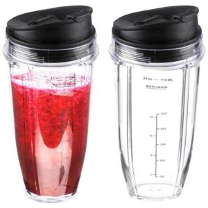 Copo Liquidificador Substitui NutriNinja 709ml 2und, BLEND PRO XSK2424, Preto