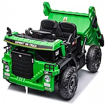 Sopbost Caminhão Elétrico 1 Assento 12V, com Luzes de LED, MP3, Verde