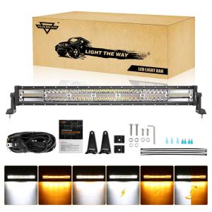 Barra LED Offroad com 18000 Lúmens e 2 Cores de Luz, 180W, Auxbeam, Preto