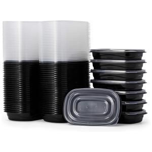 Potes para Alimentos 960mL, Retangular 60 Unidades, preto, RUBBERMAID 2108391, Preto