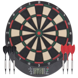 Jogo De Dardos Eletrônico, Dardos Leve Com Displays LCD, Função Heckler, Pontuação Para 8 Jogadores, 21 Jogos Com 65 Variações