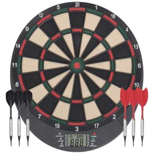 Jogo De Dardos Eletrônico, Dardos Leve Com Displays LCD, Função Heckler, Pontuação Para 8 Jogadores, 21 Jogos Com 65 Variações