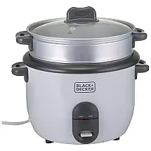 Panela de Arroz Elétrica 1.8L Multifuncional com Desligamento Automático, 110v, BLACKDECKER RC1860, Branco