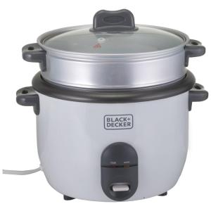 Panela de Arroz Elétrica 1.8L Multifuncional com Desligamento Automático, 110v, BLACKDECKER RC1860, Branco