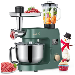 Batedeira de Bancada 6.L com 6 Velocidades, Aço Inoxidável, 660W, 110v, ZURIO, Verde