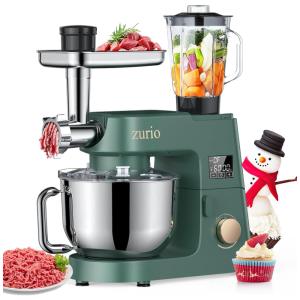 Batedeira de Bancada 6.L com 6 Velocidades, Aço Inoxidável, 660W, 110v, ZURIO, Verde