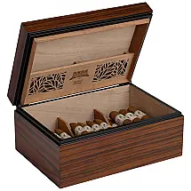 Humidor Desktop Dane Médio Madeira Rosewood Capacidade 56-100 Charutos Cedro Espanhol