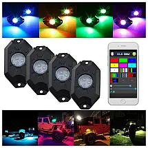 Luz LED Automotiva Decorativa Interna Externa à Prova Dágua Bluetooth Multicolorido