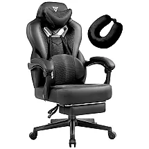 Cadeira Gamer Reclinável e Giratória com Apoio para os Pés, Vigosit PRO, Preta