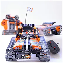 Robô Tanque AAA777USA 392 Peças com Controle Remoto para Crianças Acima de 6 Anos, Laranja