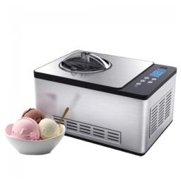 Máquina de Sorvete Automática 2L de Capacidade, Aço Inoxidável, 110v, WHYNTER ICM 220SSY, Prateado