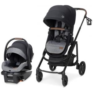 Carrinho de Bebê Travel System com Ventilação Embutida e Viseira Retrátil na Capota, Maxi-Cosi Tayla, Preto