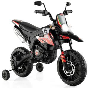 Moto Elétrica Infantil 1 Assento com Rodas de Treinamento, Luz LED, MP3 e Bluetooth, 12V, OLAKIDS BMW Polícia, Branca e Azul