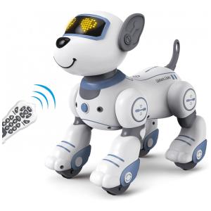 Cachorro Robô de Controle Remoto ODMZY Canta e Dança para Crianças de 3 Anos ou Mais, MDGZY BG1533, Branco