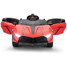 Carro, Carrinho Elétrico Infantil a Bateria 12V 1 Assento com 2 Motores para Crianças de 3 a 6 Anos, TOBBI, Vermelho