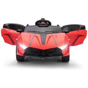 Carro, Carrinho Elétrico Infantil a Bateria 12V 1 Assento com 2 Motores para Crianças de 3 a 6 Anos, TOBBI, Vermelho